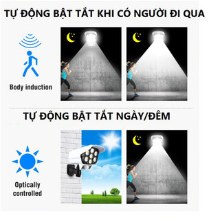 Ảnh 3 – Đèn Led Giả Camera Năng Lượng Mặt Trời Giả Camera Chống Trộm- Chống Nước -Có Điều Khiển Cảm Biến