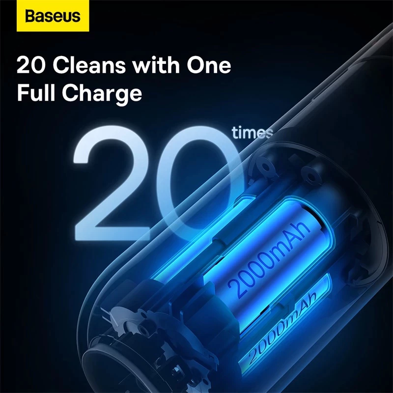 Máy Hút Bụi Mini Cầm Tay BASEUS A2 Pro Lực Hút 6000Pa Màng Lọc HEPA Dùng Trong Nhà Văn Phòng Xe Hơi