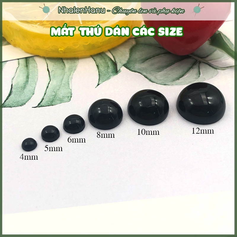 [HD] Mắt Thú Dán Các Size 5 cặp (10 chiếc) | Shopee Việt Nam