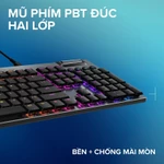 Bàn phím cơ Gaming có dây Lowprofile Logitech G G915 X Fullsize, Mũ phím PBT, nút lập trình, RGB — ảnh 8