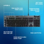 Bàn phím cơ Gaming có dây Lowprofile Logitech G G915 X Fullsize, Mũ phím PBT, nút lập trình, RGB — ảnh 7