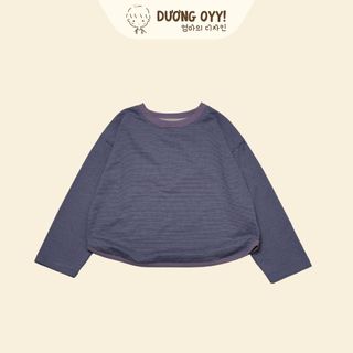 Áo thun kẻ trẻ em dài tay style Hàn Quốc dáng oversized | Dương Oyy 011123161