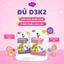 Lineabon vitamin D3K2,Hỗ trợ hấp thu canxi, cho trẻ phát triển chiều cao,hàng chính hãng có tem tích điêm