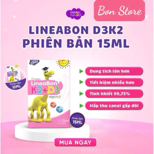 Lineabon vitamin D3K2,Hỗ trợ hấp thu canxi, cho trẻ phát triển chiều cao,hàng chính hãng có tem tích điêm