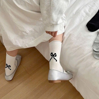 Sét 10 đôi tất nơ cổ cao, màu trơn xinh iu 🌸 tuyển sỉ🌸