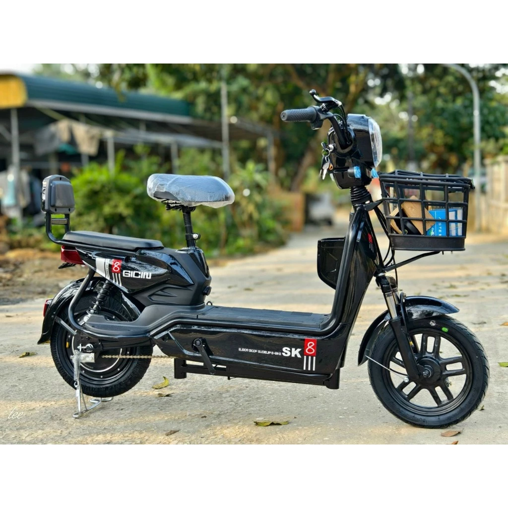 Xe Đạp Điện Dành Cho Học Sinh - SK8, Mẫu Xe Điện Sk8 Chính Hãng 2026, Bản Full Phụ Kiện - Nâng cấp bình ác quy