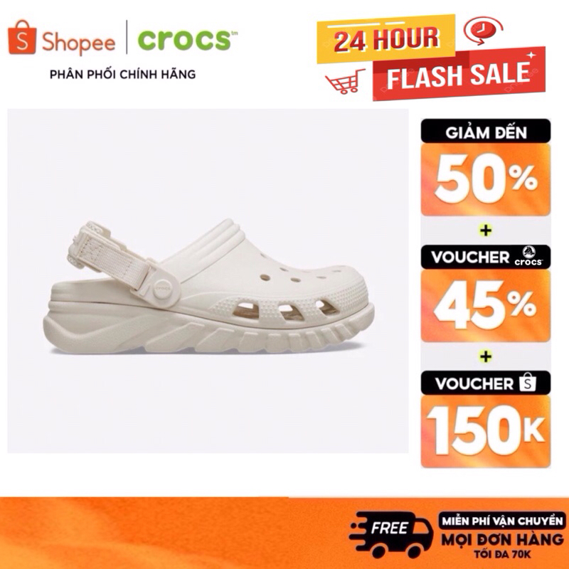 [ CHÍNH HÃNG ] GIÀY CLOG UNISEX CROCS DUET MAX II - BONE- | Shopee Việt Nam