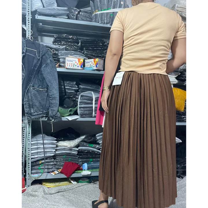 CHÂN VÁY XẾP LY DÀI BIGSIZE / chân váy li bigsize dài 83 cm/ chán váy maxi bigsize dài 83cm