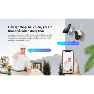 Camera Ngoài Trời Giám Sát Không Dây VSTARCAM BG66DR , Sử Dụng Năng Lượng Mặt Trời, Sử Dụng Sim 4G, Chống Nước