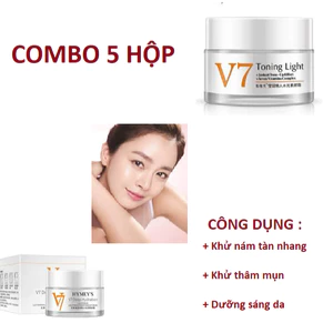 5 HỘP _ Bán sỉ 5 hộp Kem Dưỡng Trắng Da V7 IMAGES(HYMEY'S)50g chính hãng