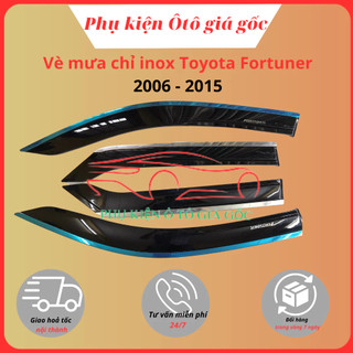 Vè che mưa xe Toyota Fortuner 2006 - 2015, 2017 - 2025 Chỉ INOX cao cấp, dày dặn, sáng bóng