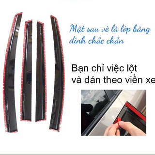 Vè che mưa xe Mitsubishi Outlander 2018 - 2021, 2022, 2023 chỉ inox cao cấp, dày dặn, sáng bóng
