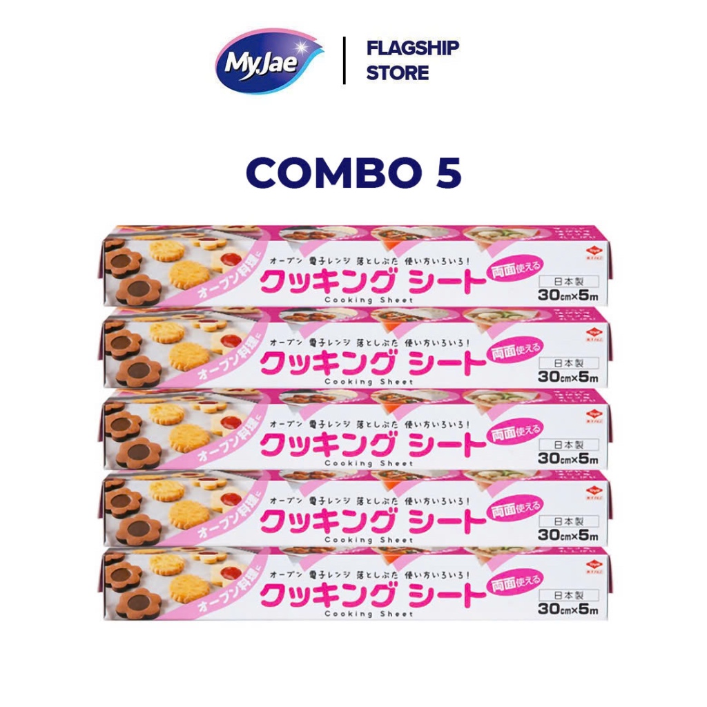 Combo 5 hộp Giấy nấu chín 5m MyJae, giấy nến lót nồi chiên không dầu, giấy nến nướng