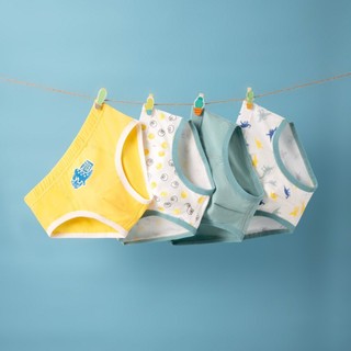 [BT21 Combo 4 quần tam giác] Quần sip cotton bé trai, quần chip tam giác cho bé trai xanh vàng cực cute 12-43kg Maruka
