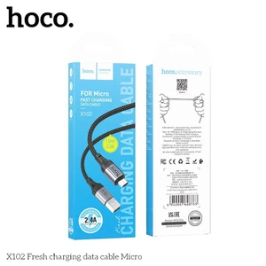 Dây sạc micro hoco X102 cáp sạc bọc dù siêu bền .