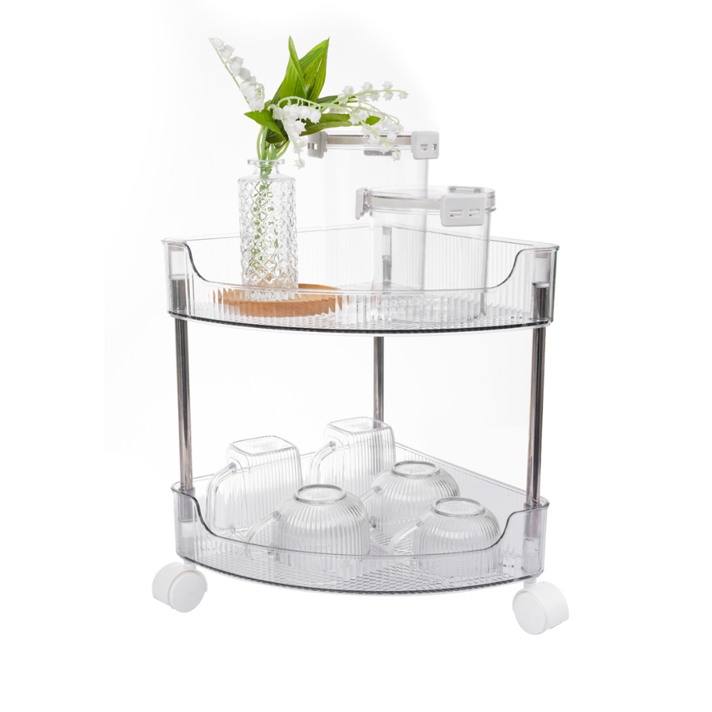 Kệ góc trong suốt 2 tầng 3 tầng Hokori, Kệ nhà tắm, nhà bếp Chính Hãng Việt Nhật Plastic (mã 5558)