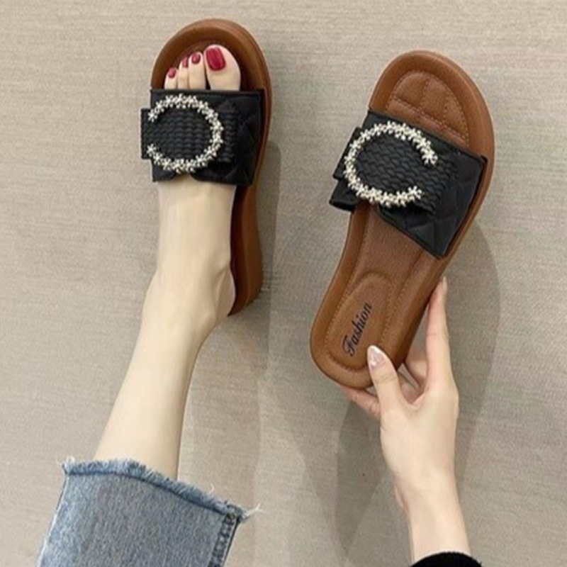 Dép da PU tiện lợi chống trơn trượt với thiết kế thanh lịch