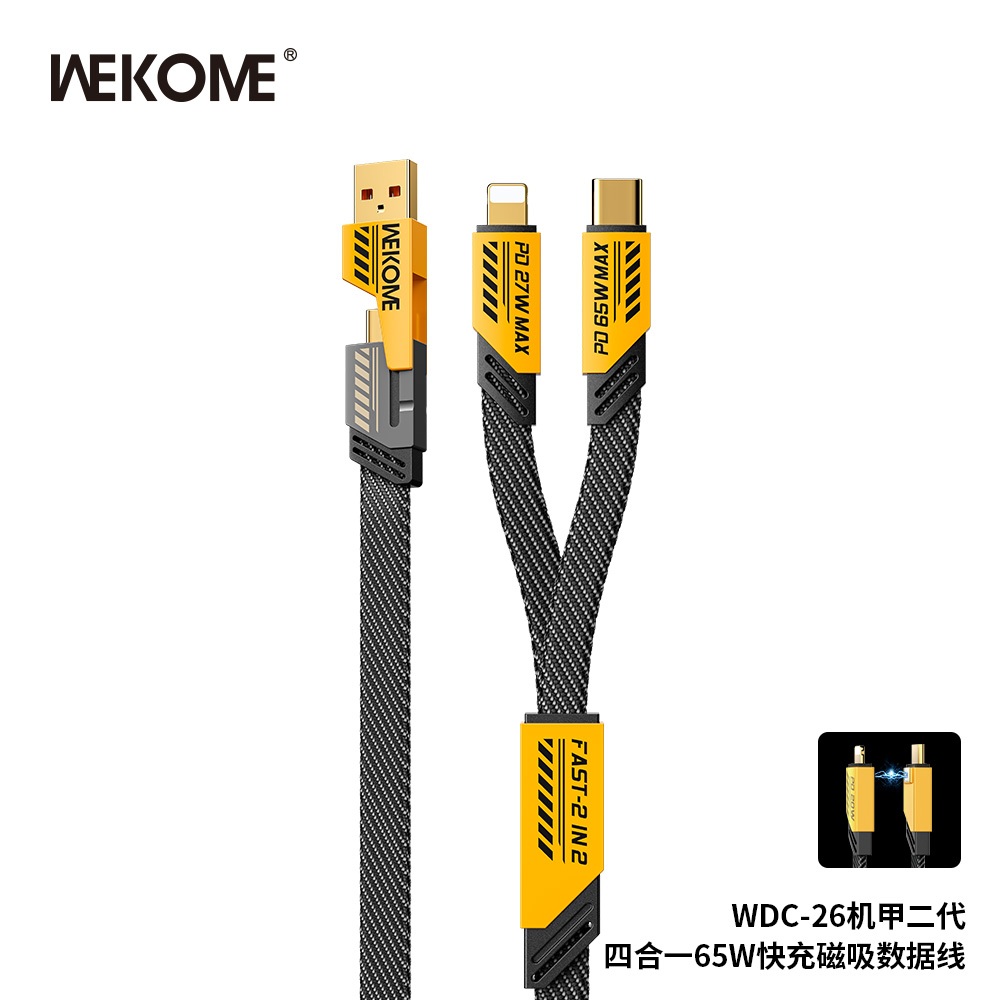 Ảnh Dây cáp sạc nhanh 4in1 wekome WDC-26 - Hàng chính hãng 4