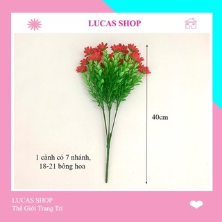 Hoa Giả - Cụm Hoa Cúc Dại 40cm Trang Trí Nhà Cửa, Cửa Tiệm Tinh Tế, Thanh Lịch