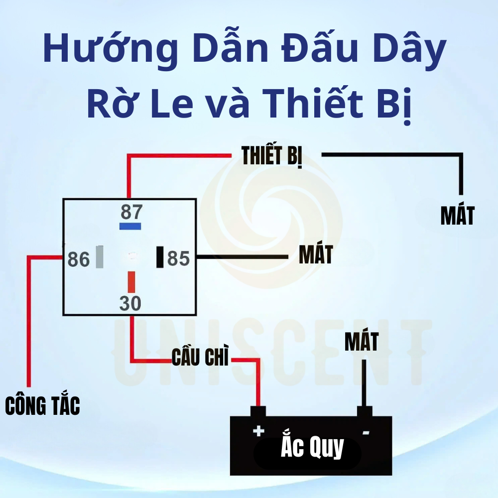 Rơ Le/Relay/Rơle 4 Chân 12V/24V-80A-LISSEM- Dùng Cho Còi Và Các Thiết Bị Điện Ô Tô Xe Máy