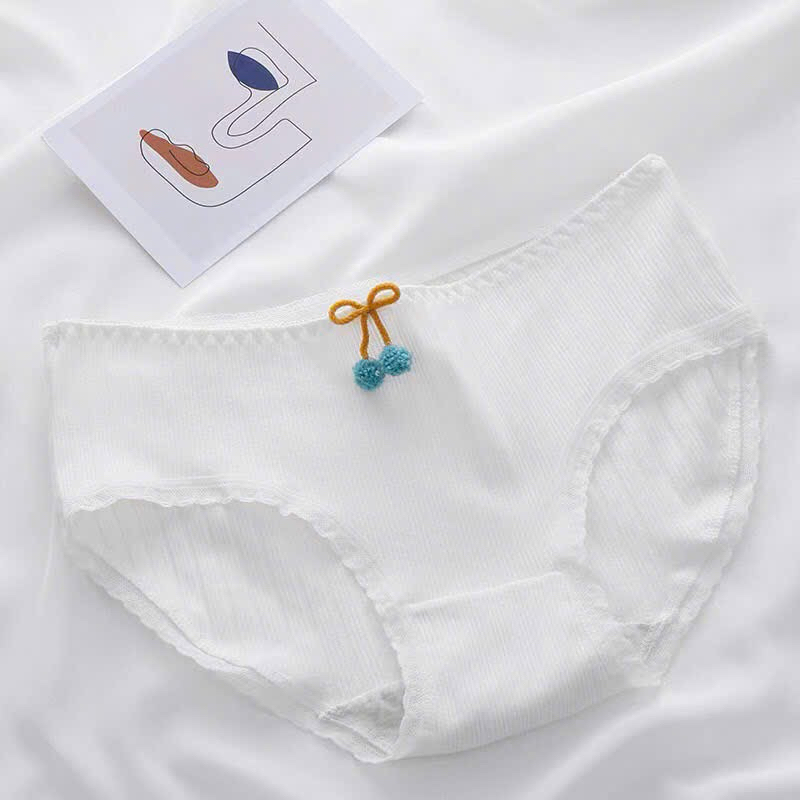 QUẦN LÓT COTTON TĂM ĐÍNH NƠ BÔNG 160