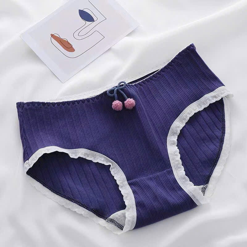 QUẦN LÓT COTTON TĂM ĐÍNH NƠ BÔNG 160
