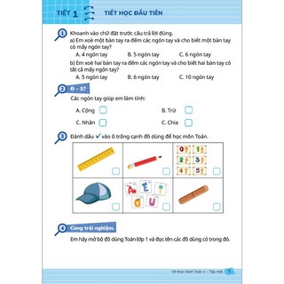 Sách - Vở Thực Hành Toán 1 - Biên soạn theo chương trình GDPT mới - ndbooks