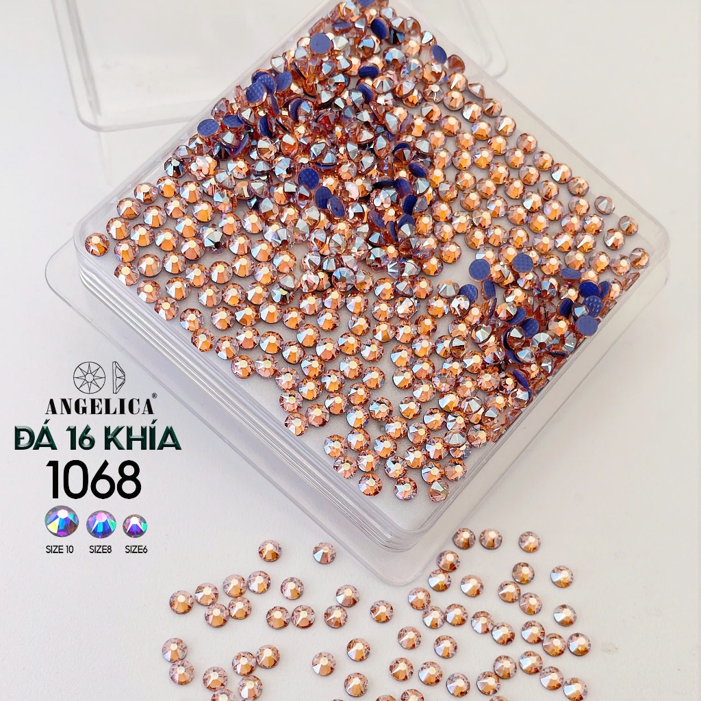 Đá Nail Luxury ( Size 8 -  400 viên ) Chân Lưới 16 Khía Đủ Màu Cao Cấp Đá Đính Trang Trí Móng ANGELICA