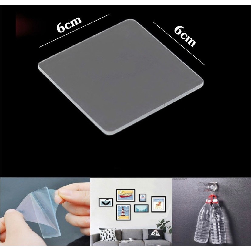 COMBO 10 Miếng dán 2 mặt trong suốt siêu dính đa năng