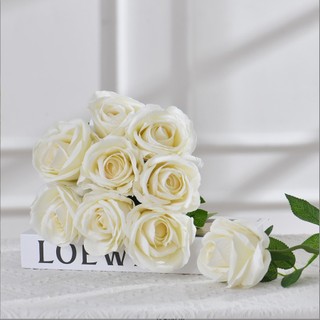 Hoa giả - Hoa Hồng Nhung Lucas 1 bông 65cm trang trí bền, đẹp, ảnh thật