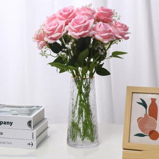 Hoa giả - Hoa Hồng Nhung Lucas 1 bông 65cm trang trí bền, đẹp, ảnh thật