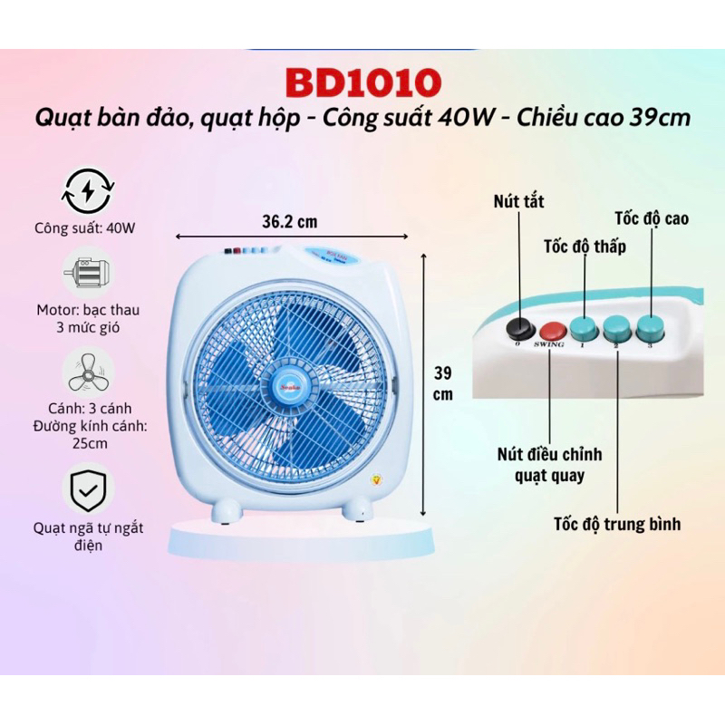 QUẠT Senko BD1010 (Box Fan) | Shopee Việt Nam