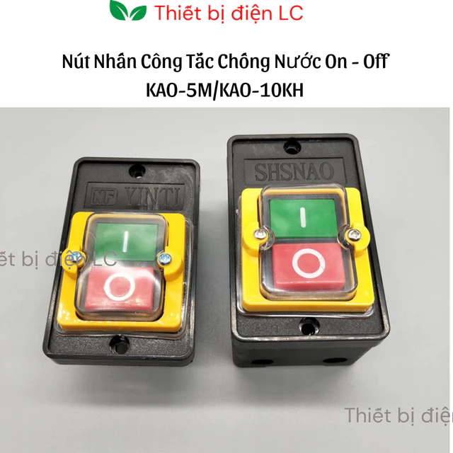 Công tắc KAO-5M KAO-10KH có nắp chống bụi,Công Tắc On Off chống nước, công tắc điện, công tắc khẩn cấp, hộp nút ấn giữ