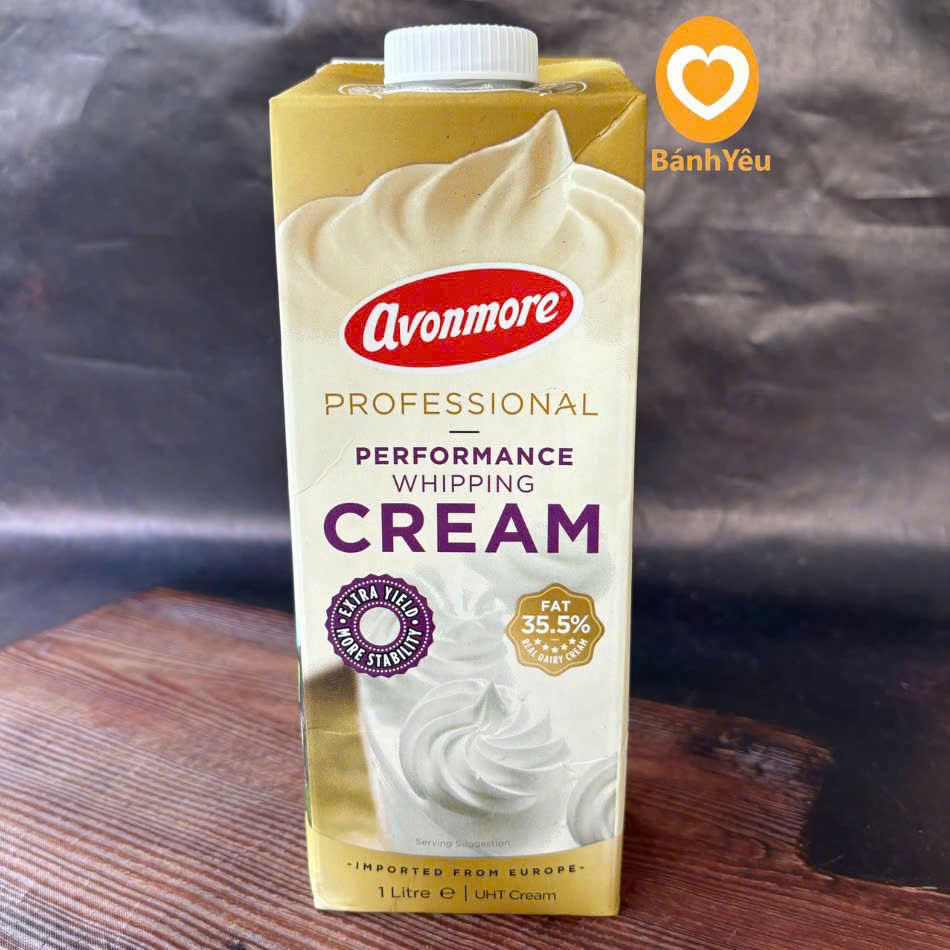 Kem sữa Whipping Cream AVONMORE hộp 1L (độ béo 35.5%) xuất xứ Ireland DL59