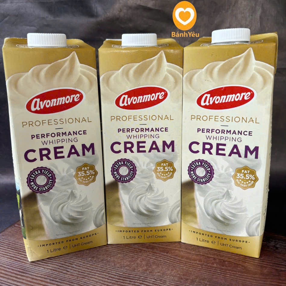 Kem sữa Whipping Cream AVONMORE hộp 1L (độ béo 35.5%) xuất xứ Ireland DL59
