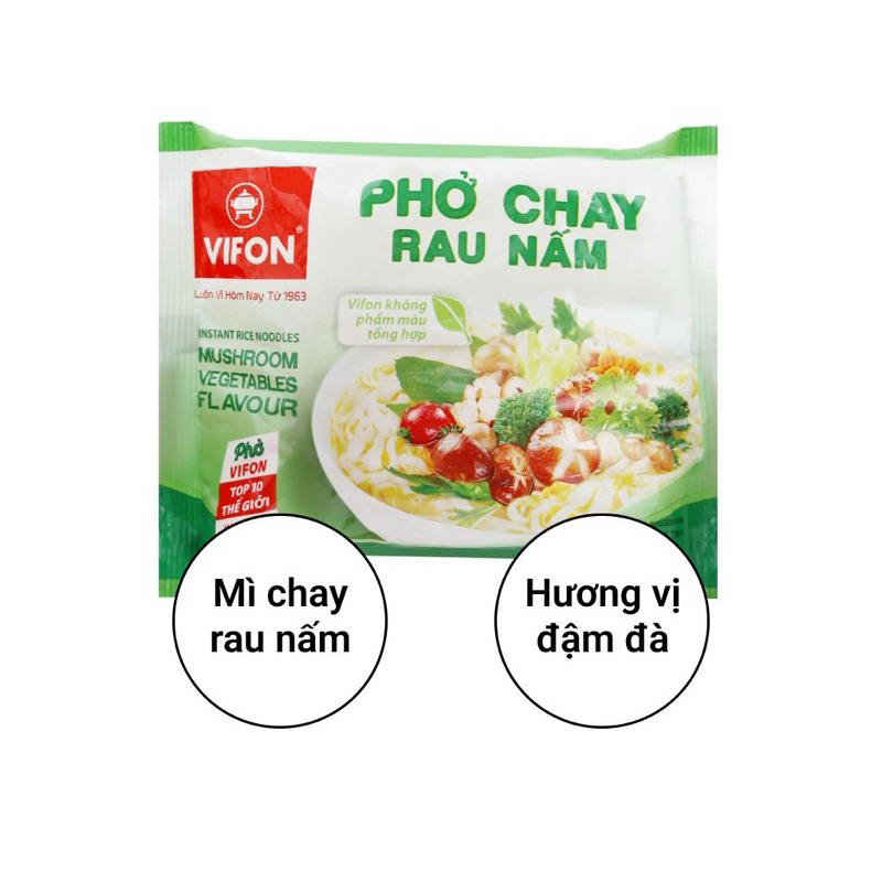 Phở Chay Rau Nấm Vifon 1 Gói 65g - VF25 | Shopee Việt Nam
