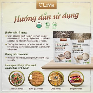 Hạt diêm mạch quinoa hữu cơ C'LaVie, gói 200g