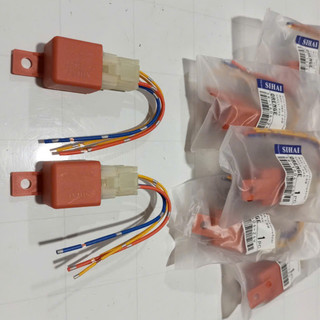 Rơ le 4 chân Sihai 40A 12v 24v kèm rắc- Rơ le dây sihai