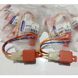 Rơ le 4 chân Sihai 40A 12v 24v kèm rắc- Rơ le dây sihai