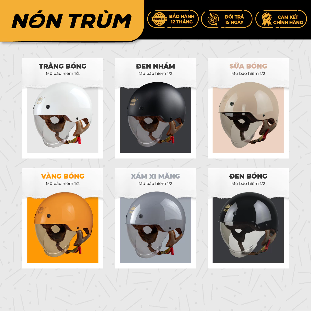 Nón Royal M239 Kính Âm