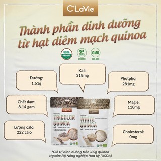 Hạt diêm mạch quinoa hữu cơ C'LaVie, gói 200g