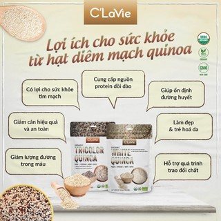 Hạt diêm mạch quinoa hữu cơ C'LaVie, gói 200g