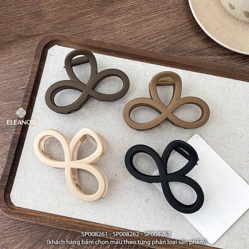 Kẹp tóc nữ Eleanor Accessories thiết kế hình vô cực phụ kiện tóc kẹp tóc càng cua 8261