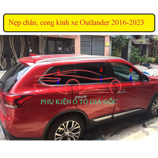 Nẹp viền chân, cong kính xe Mitsubishi Outlander đời 2018-2025 - chất liệu INOX cao cấp sáng bóng
