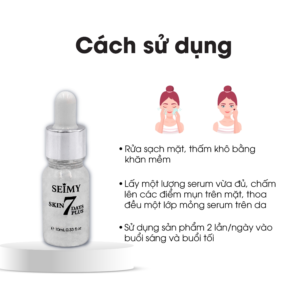 Ảnh Combo Serum Giảm Mụn 10ml Và Nước Hoa Hồng Seimy 150ml 3
