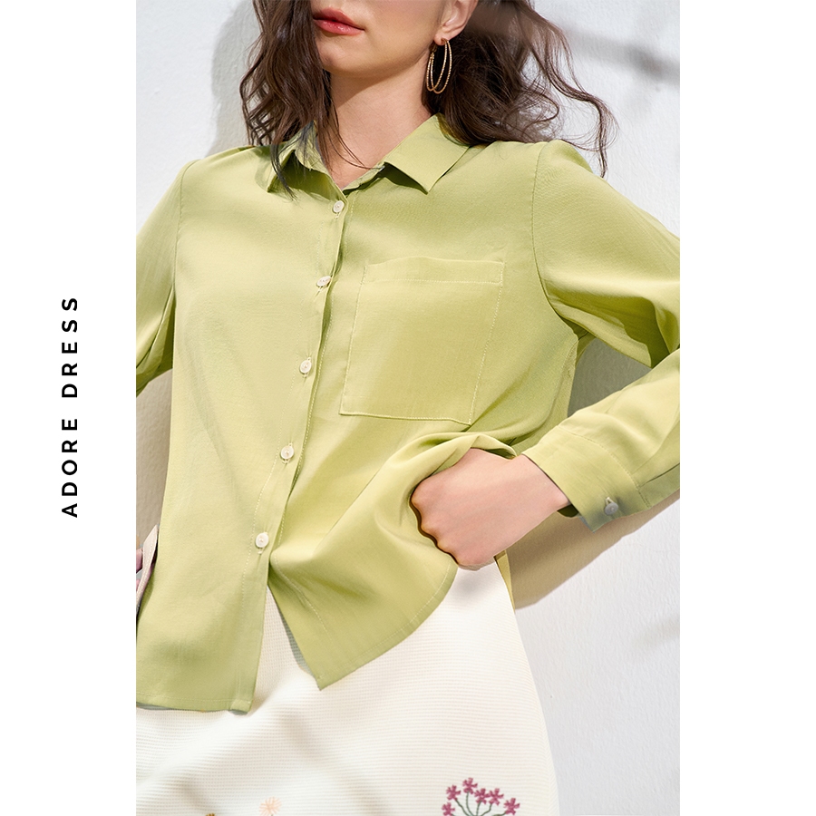 Ảnh Áo Sơ mi basic giả đũi 3 màu 411SH0011 ADORE DRESS 3