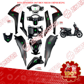 Dàn Áo Vision 2017 Đen Nhám 53200-K44-V40ZG, 64450-K44-V70ZB, 83620-K44-V00ZJ, 83605-K44-V30ZA Chính Hãng - ZZM