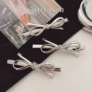 Kẹp tóc nữ Eleanor Accessories thiết kế hình nơ viền trơn kẹp tóc mái phụ kiện tóc 8279