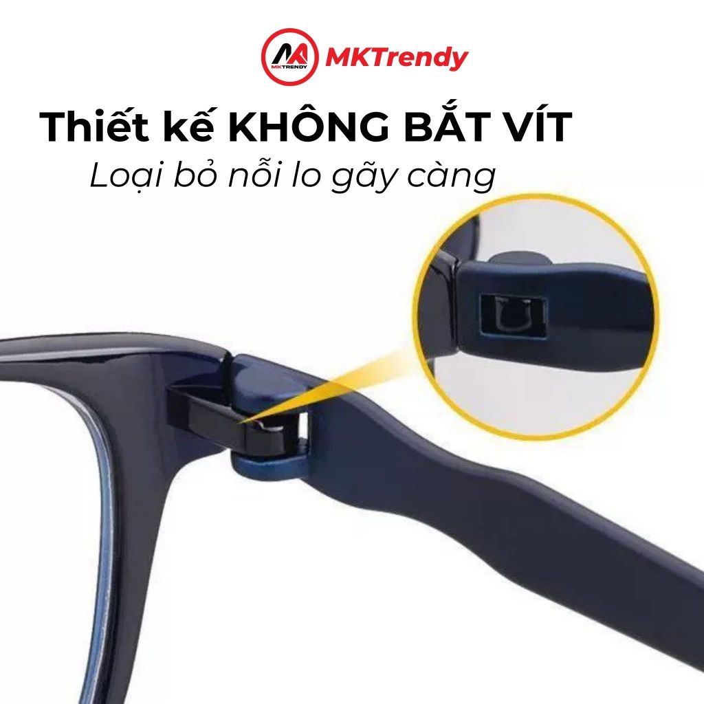 Kính lão viễn thị MKTRENDY cho người già lớn tuổi đọc sách báo xem điện thoại chống ánh sáng xanh H12