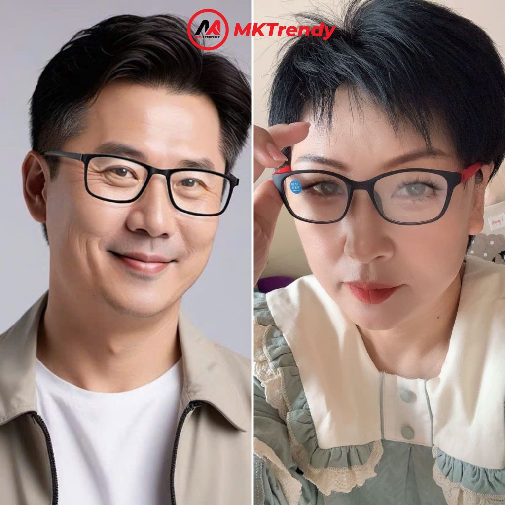 Kính lão viễn thị MKTRENDY cho người già lớn tuổi đọc sách báo xem điện thoại chống ánh sáng xanh H12